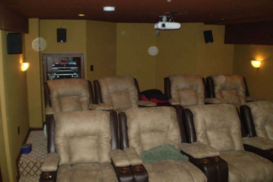 home theater basement